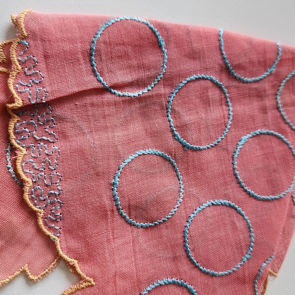 VTG Handkerchief Lot Hankie Embroidery‎ Applique White Lace Crochet Pink Linen - Picture 2 of 15